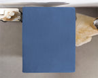 Hoeslaken jersey katoen blauw 190/200 x 200/220 cm, hoekhoogte 30 cm, 135 g/m²