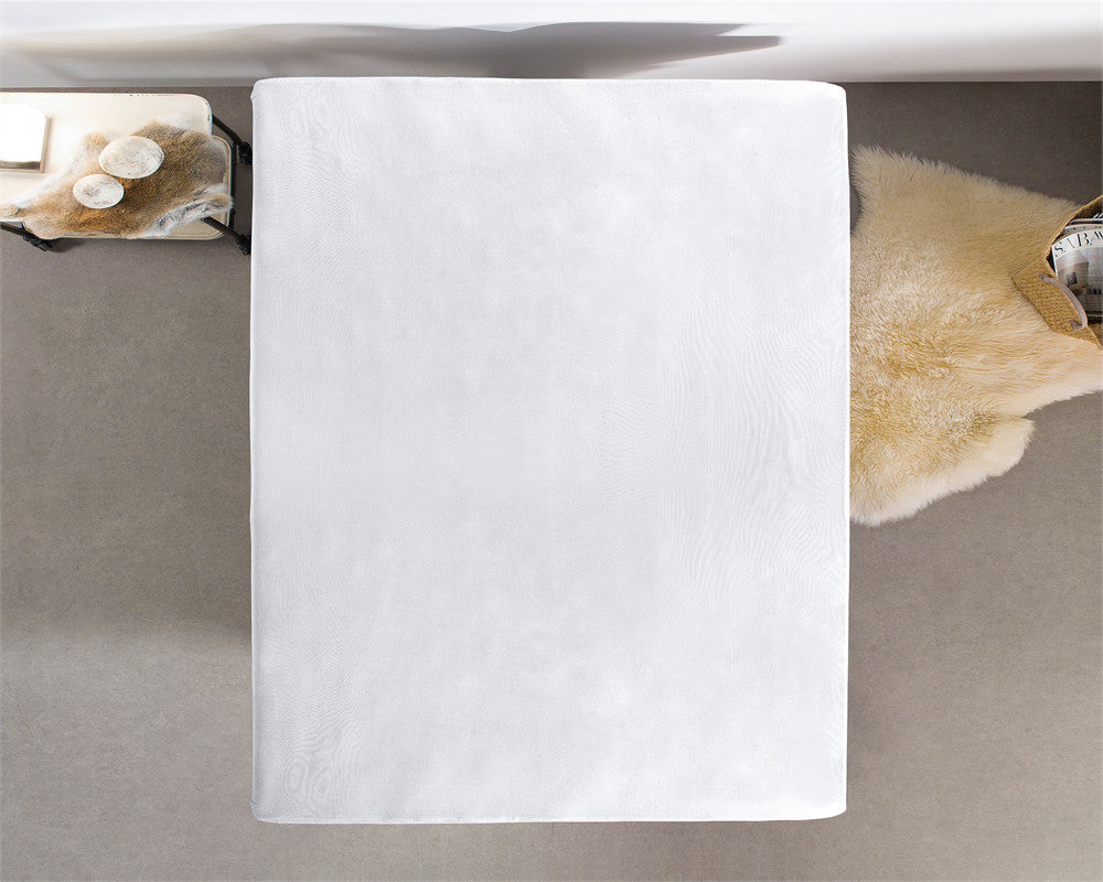 Hoeslaken dubbel jersey katoen wit 140 x 200/220 cm, hoekhoogte 40 cm voor matras en boxspring