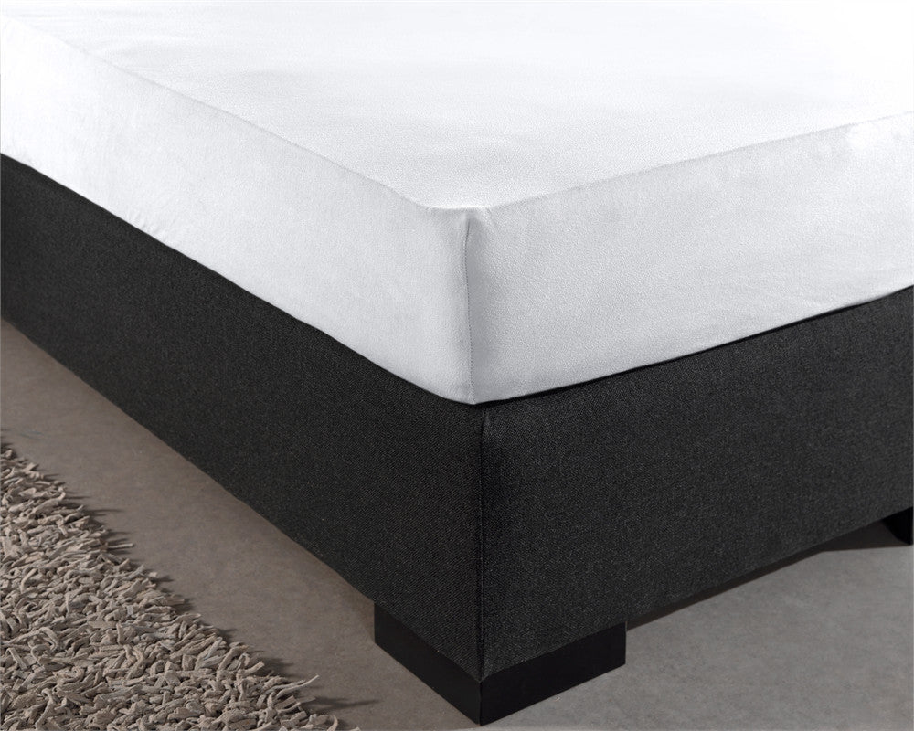 Hoeslaken jersey katoen wit 160/180 x 200/220 cm, hoekhoogte 40 cm, geschikt voor boxspring