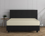 Hoeslaken jersey katoen crème 140 x 200/220 cm, hoekhoogte 40 cm, geschikt voor boxsprings en matrassen