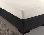 Hoeslaken jersey katoen crème 140 x 200/220 cm, hoekhoogte 40 cm, geschikt voor boxsprings en matrassen