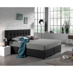 Hoeslaken jersey katoen grijs 80/100 x 220 cm, hoekhoogte 40 cm, voor boxspring en matras