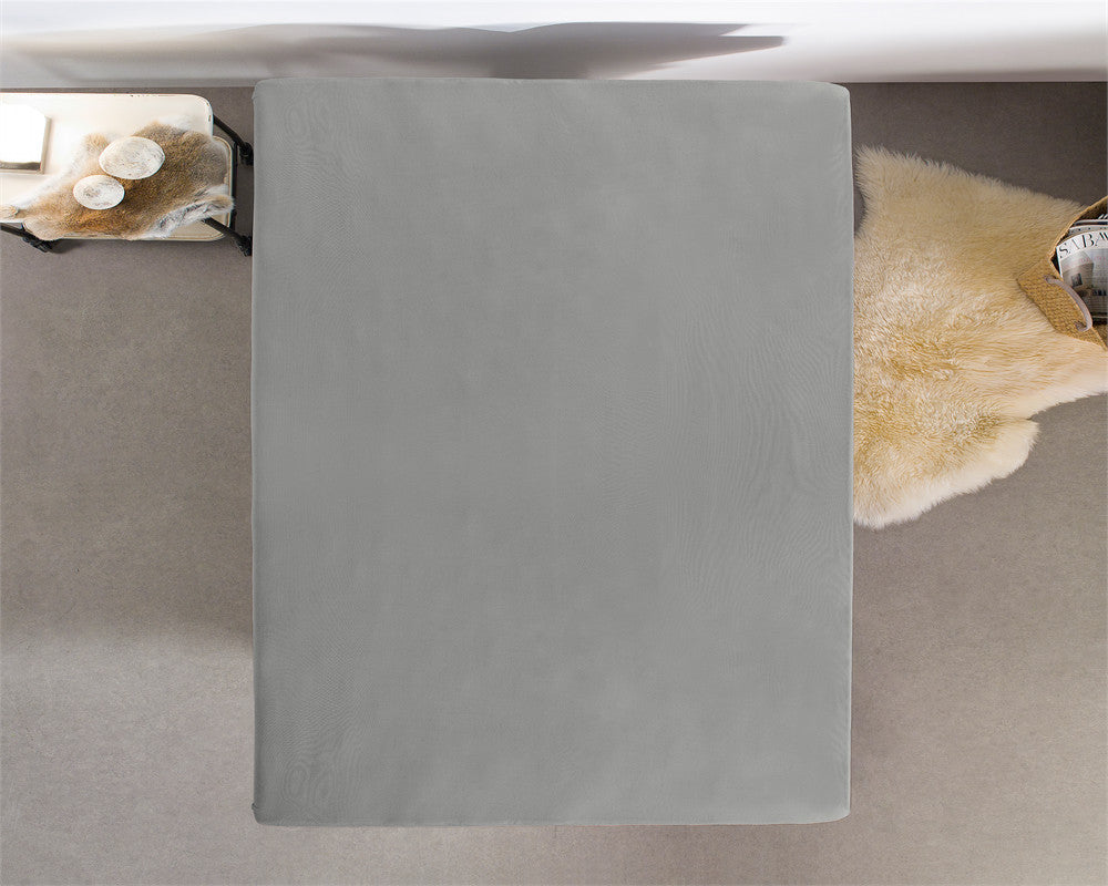 Hoeslaken jersey katoen grijs 80/100 x 220 cm, hoekhoogte 40 cm, voor boxspring en matras