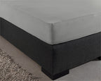 Hoeslaken jersey katoen grijs 80/100 x 220 cm, hoekhoogte 40 cm, voor boxspring en matras