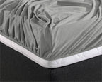 Hoeslaken jersey katoen grijs 80/100 x 220 cm, hoekhoogte 40 cm, voor boxspring en matras