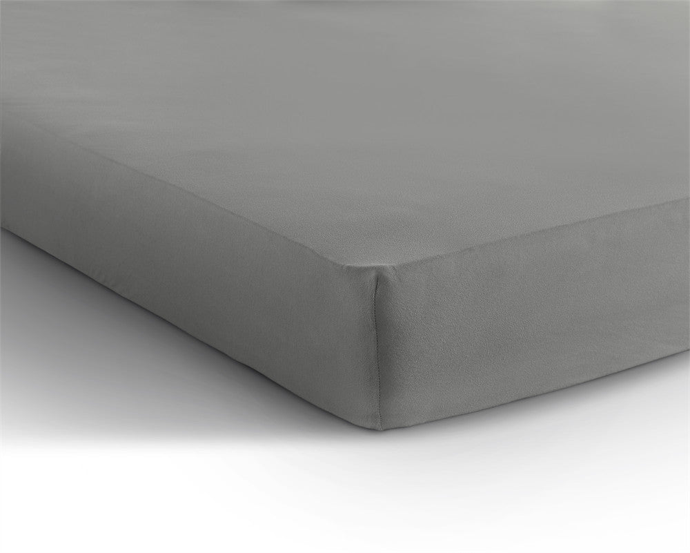 Hoeslaken jersey katoen grijs 140 x 200/220 cm, hoekhoogte 40 cm, voor boxsprings en matrassen