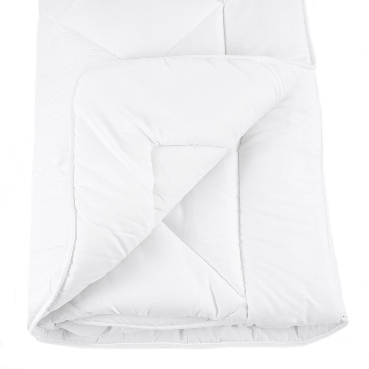 Dekbed enkel polyester micropercal wit 140 x 220 cm, warmteklasse 2, 400 g/m², wasbaar op 40°C