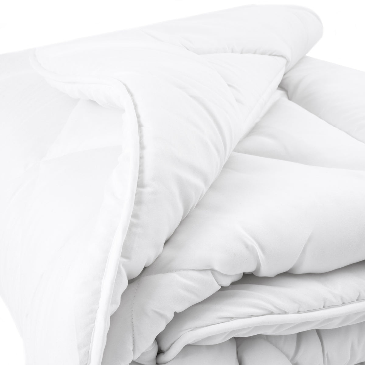 Dekbed enkel polyester micropercal wit 140 x 220 cm, warmteklasse 2, 400 g/m², wasbaar op 40°C