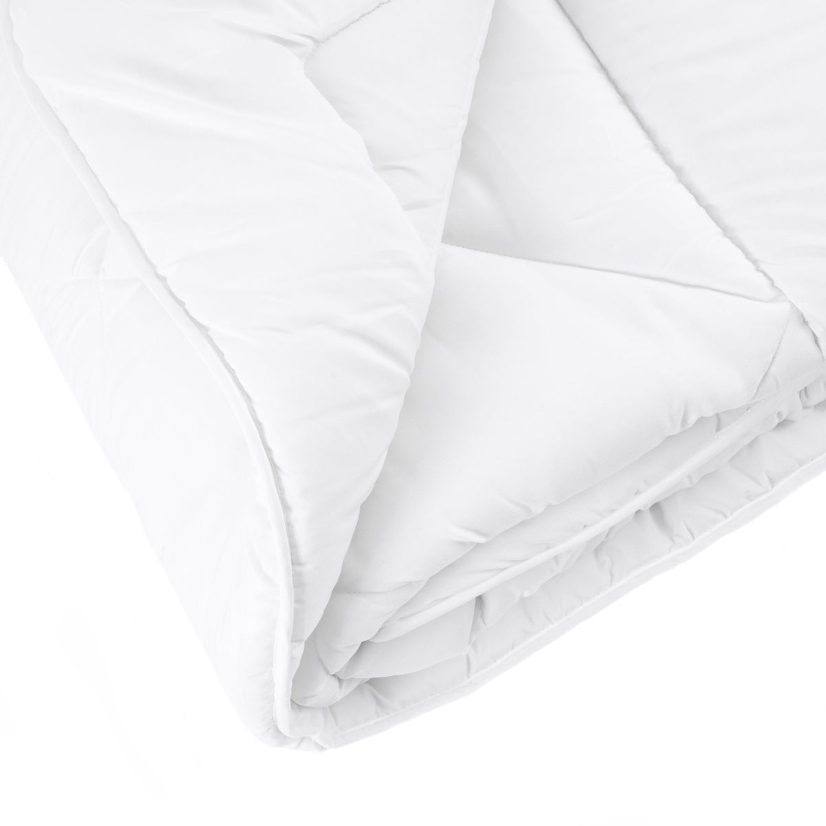 Dekbed enkel polyester micropercal wit 140 x 220 cm, warmteklasse 2, 400 g/m², wasbaar op 40°C