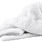 Dekbed enkel polyester micropercal wit 140 x 220 cm, warmteklasse 2, 400 g/m², wasbaar op 40°C