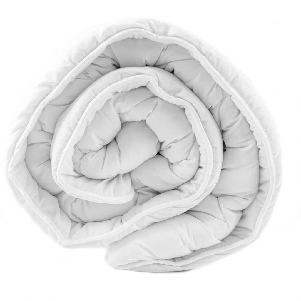 Dekbed enkel polyester micropercal wit 140 x 220 cm, warmteklasse 2, 400 g/m², wasbaar op 40°C