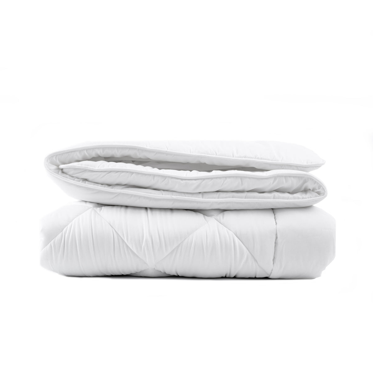 Dekbed enkel polyester micropercal wit 140 x 220 cm, warmteklasse 2, 400 g/m², wasbaar op 40°C