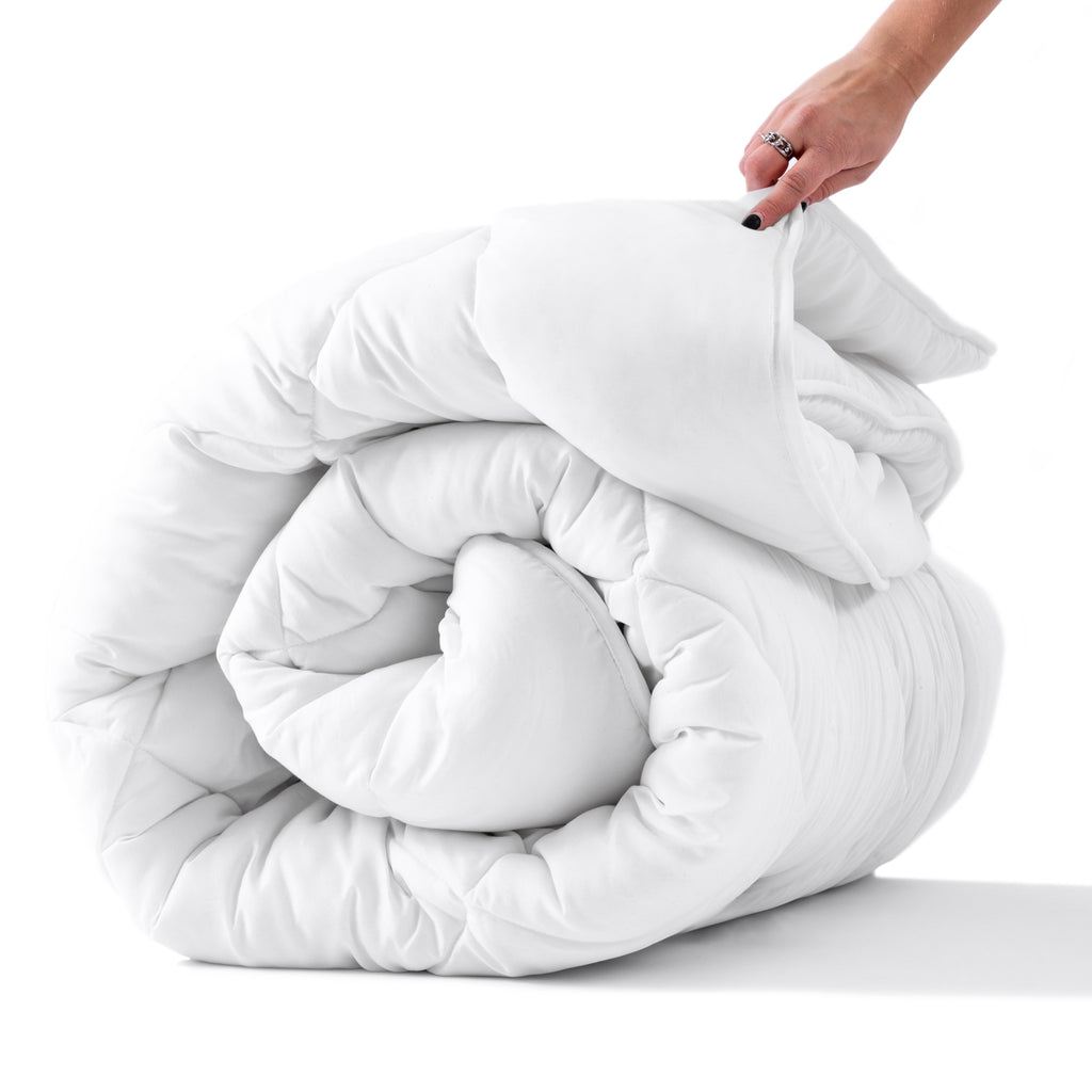 Dekbed enkel all-season micropercal wit 200 x 220 cm, warmteklasse 2, anti-huisstofmijt