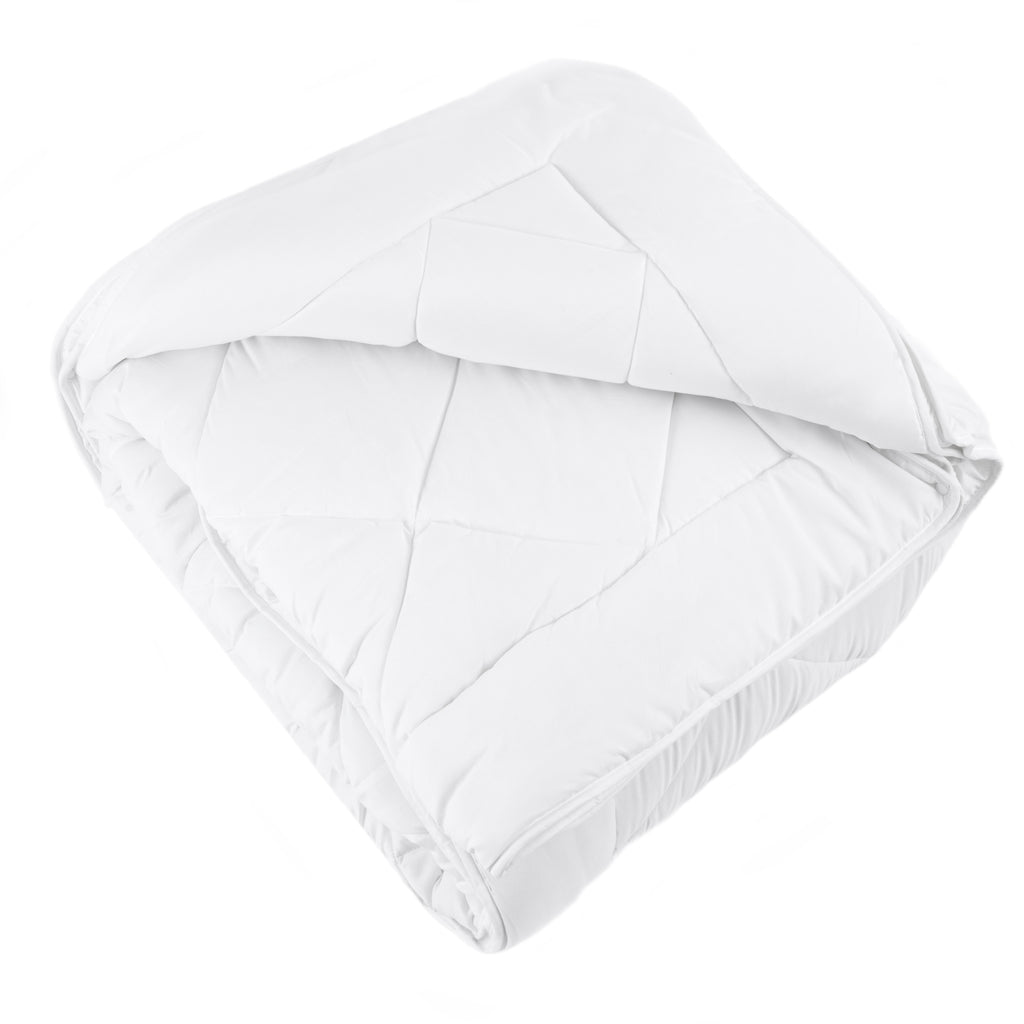 Dekbed 4-seizoenen micropercal wit 200 x 220 cm, tweedelig met drukknopen