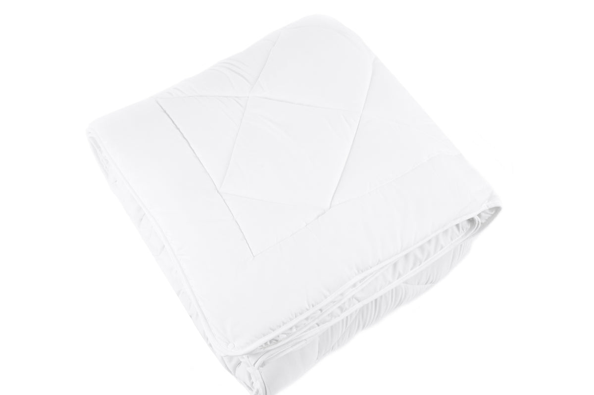 Dekbed 4-seizoenen micropercal wit 200 x 220 cm, tweedelig met drukknopen