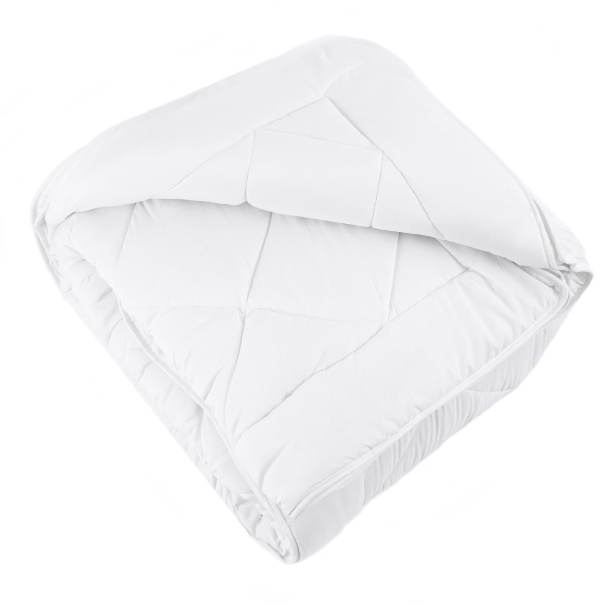 Dekbed 4-seizoenen micropercal polyester wit 240 x 220 cm, tweedelig met drukknopen voor de slaapkamer