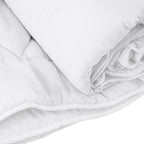 Dekbed 4-seizoenen micropercal polyester wit 240 x 220 cm, tweedelig met drukknopen voor de slaapkamer