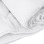 Dekbed 4-seizoenen micropercal polyester wit 240 x 220 cm, tweedelig met drukknopen voor de slaapkamer