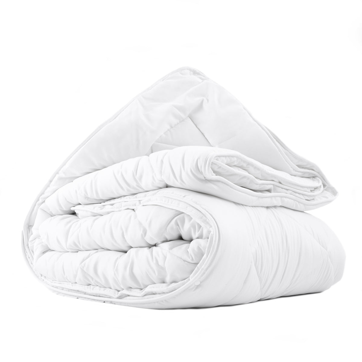 Dekbed 4-seizoenen micropercal polyester wit 240 x 220 cm, tweedelig met drukknopen voor de slaapkamer
