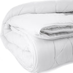 Dekbed 4-seizoenen micropercal polyester wit 240 x 220 cm, tweedelig met drukknopen voor de slaapkamer