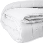 Dekbed 4-seizoenen micropercal polyester wit 240 x 220 cm, tweedelig met drukknopen voor de slaapkamer