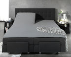 Splittopper hoeslaken katoen percal grijs 160 x 200 cm, hoekhoogte 15 cm, voor boxspring en matras