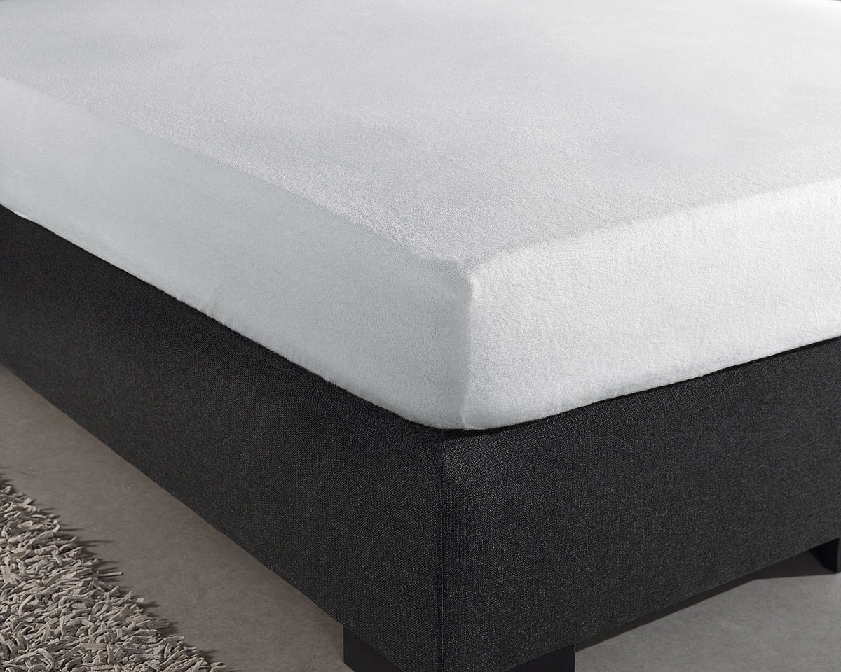 Hoeslaken molton wit 160 x 200/220 cm, katoen-polyestermix, hoekhoogte 30 cm, voor matras
