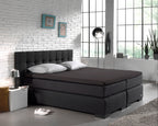 Splittopper hoeslaken katoen percal antraciet 160 x 210 cm, hoekhoogte 15 cm, voor boxspring en matras