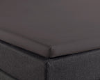 Hoeslaken splittopper percal katoen antraciet 160 x 220 cm, voor toppers tot 10 cm dik