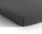 Hoeslaken jersey katoen antraciet 140 x 200/220 cm, hoekhoogte 30 cm, voor boxspring en matras