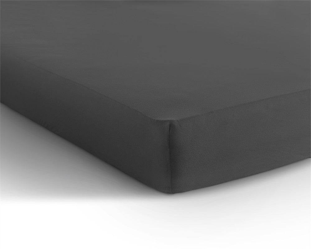 Hoeslaken jersey katoen antraciet 140 x 200/220 cm, hoekhoogte 30 cm, voor boxspring en matras