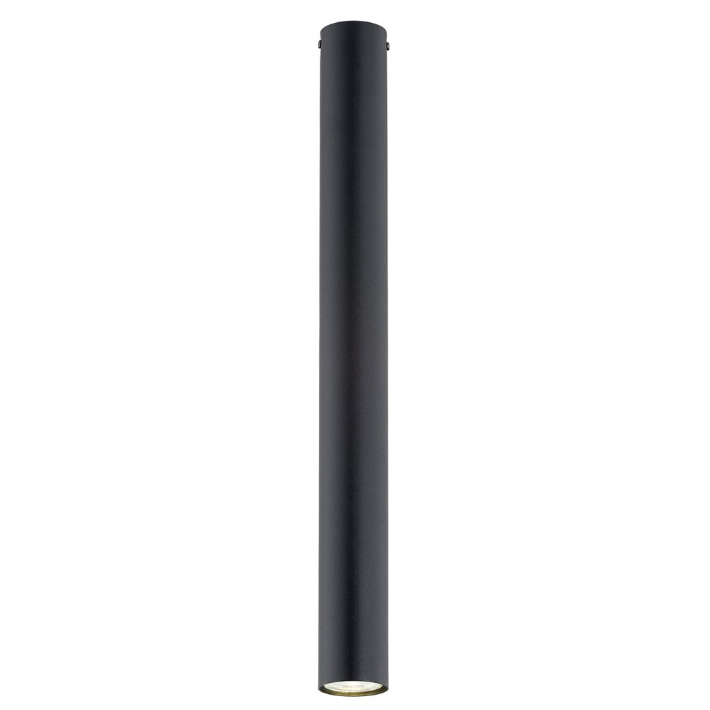 Plafondlamp gepoedercoat staal minimalistisch Tecno 1xl zwart, 1 GU10-fitting voor woonkamer, keuken en gang