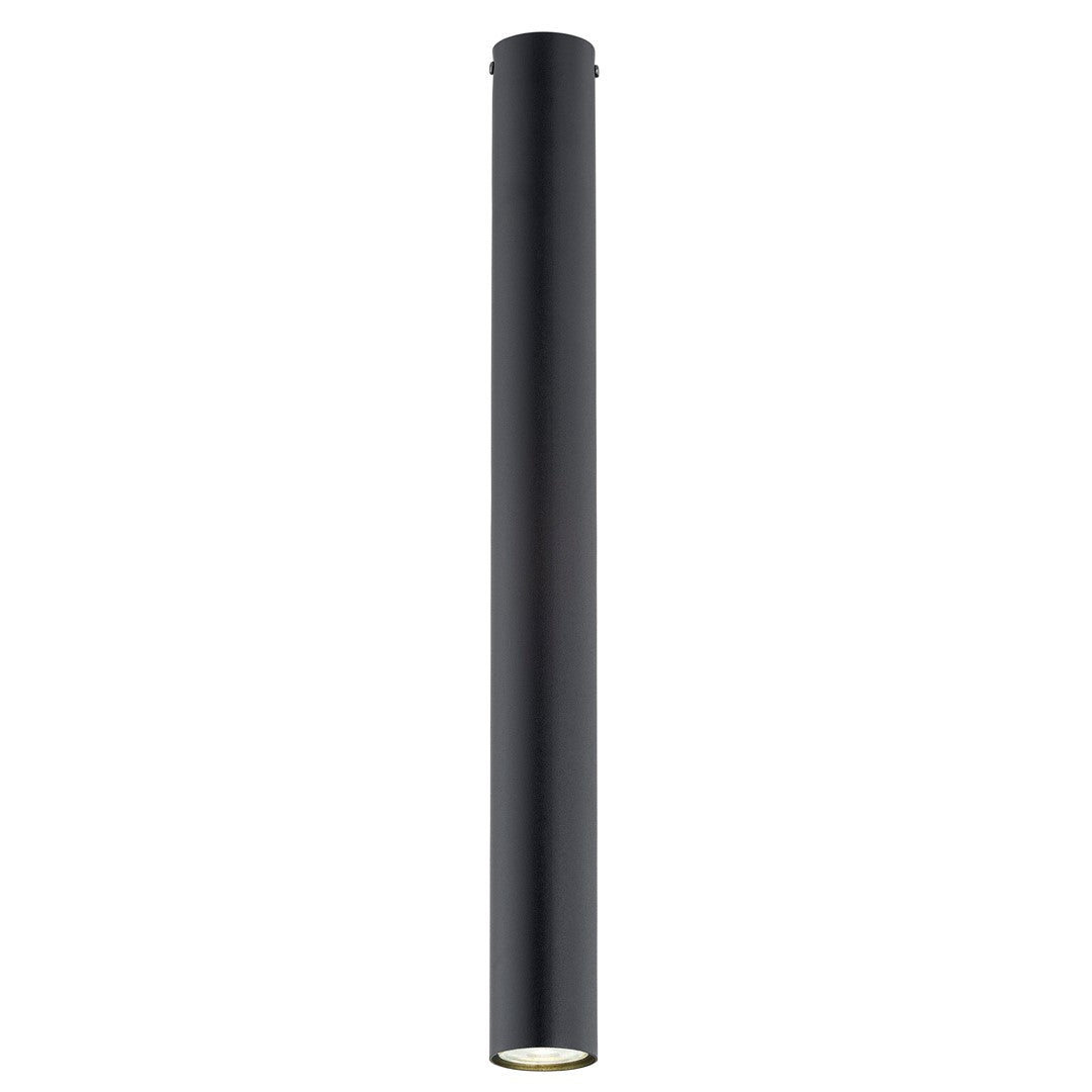 Plafondlamp gepoedercoat staal minimalistisch Tecno 1xl zwart, 1 GU10-fitting voor woonkamer, keuken en gang