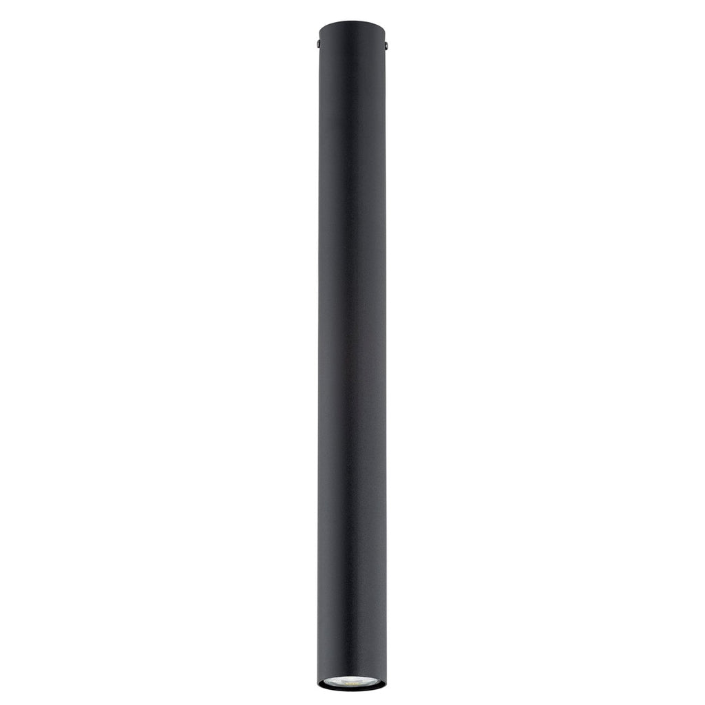 Plafondlamp gepoedercoat staal minimalistisch Tecno 1xl zwart, 1 GU10-fitting voor woonkamer, keuken en gang