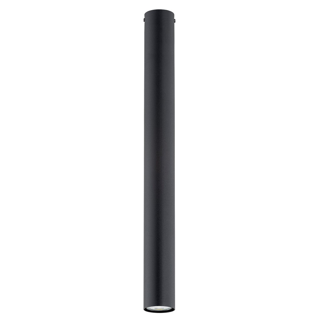 Plafondlamp gepoedercoat staal minimalistisch Tecno 1xl zwart, 1 GU10-fitting voor woonkamer, keuken en gang