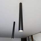 Plafondlamp gepoedercoat staal minimalistisch Tecno 1xl zwart, 1 GU10-fitting voor woonkamer, keuken en gang
