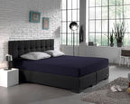 Hoeslaken dubbel jersey katoen marineblauw 140 x 200/220 cm, voor boxspring en matras