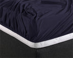 Hoeslaken dubbel jersey katoen marineblauw 140 x 200/220 cm, voor boxspring en matras