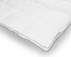 Dekbed percale katoen wit 240 x 220 cm, warmteklasse 2, 400 g/m² vulling, carré gestikt