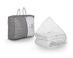 Dekbed percale katoen wit 240 x 220 cm, warmteklasse 2, 400 g/m² vulling, carré gestikt