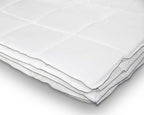 Dekbed 4-seizoenen percale katoen wit 140 x 220 cm, met drukknopen, zomer- en herfstdeel