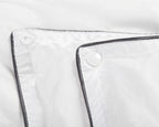 Dekbed 4-seizoenen percale katoen wit 140 x 220 cm, met drukknopen, zomer- en herfstdeel