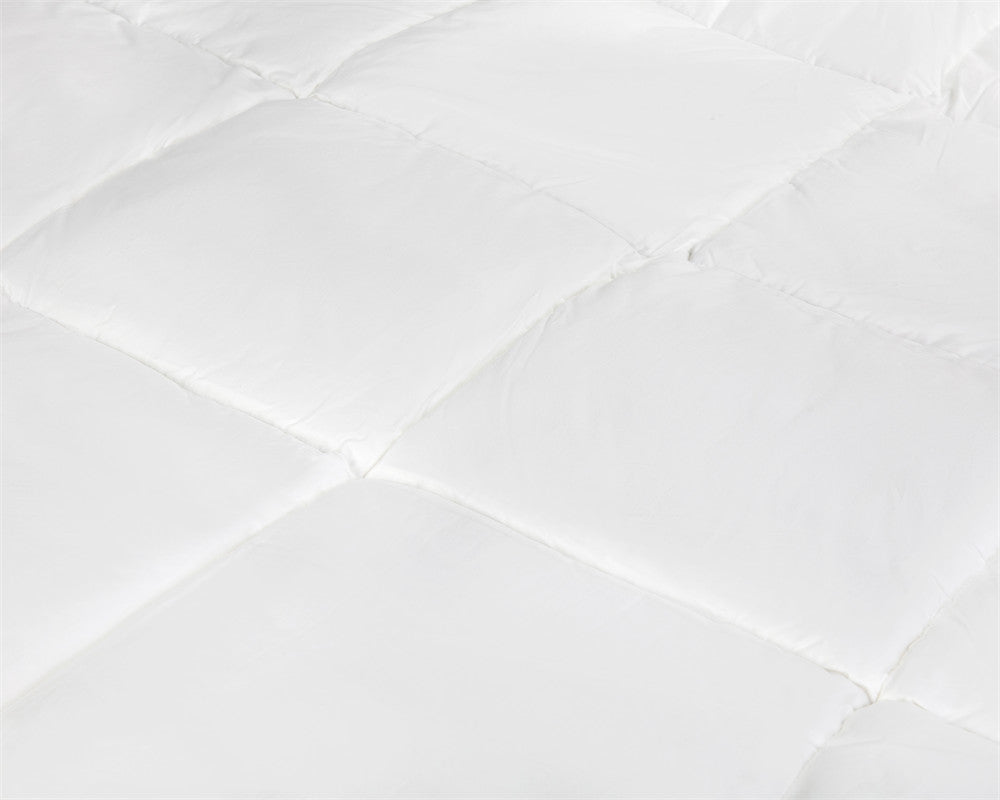 Dekbed 4-seizoenen percale katoen wit 200 x 200 cm, met drukknopen en eco-dons vulling