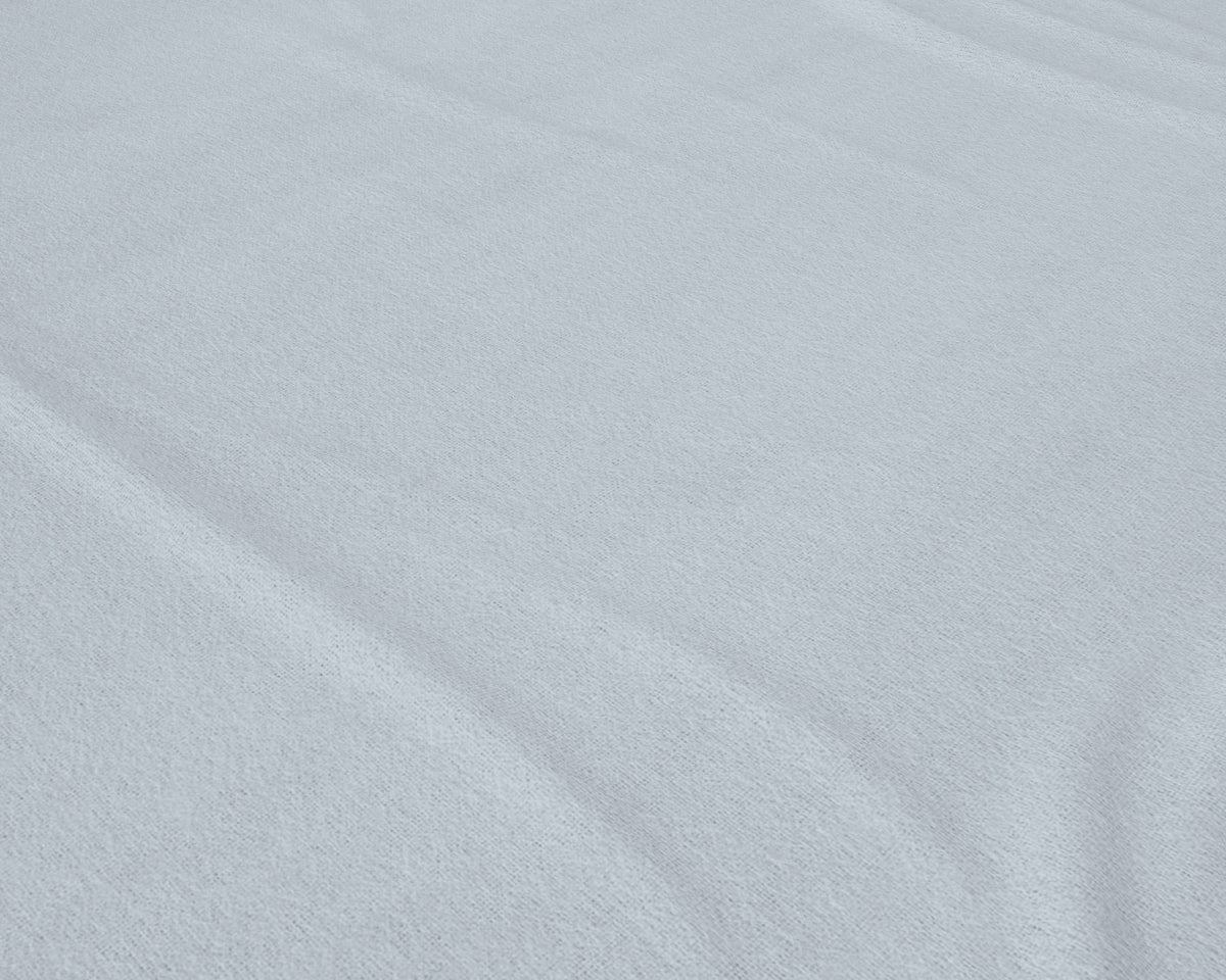 Hoeslaken flanel katoen grijs 180 x 200/210 cm, hoekhoogte 30 cm, voor tweepersoonsbed