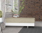 Hoeslaken flanel katoen taupe 180 x 200/210 cm, geschikt voor matrassen tot 30 cm hoekhoogte