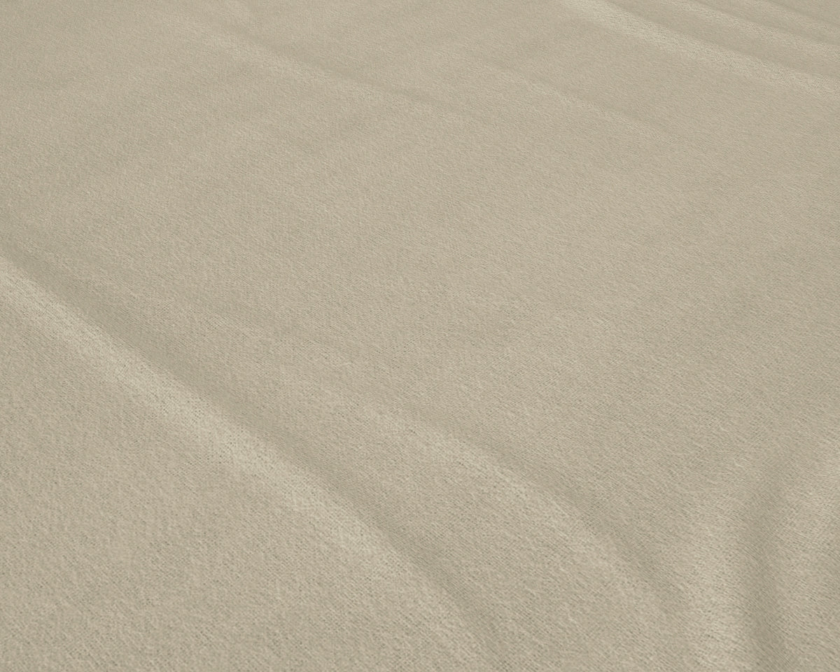Hoeslaken flanel katoen taupe 180 x 200/210 cm, geschikt voor matrassen tot 30 cm hoekhoogte
