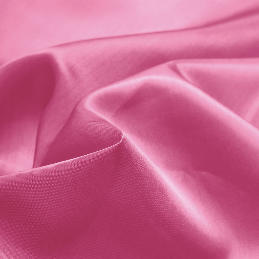 Dekbedovertrek micropercal satijn effen fel roze 140 x 220 cm, met kussensloop 60 x 70 cm