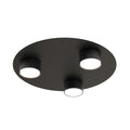Plafondlamp gepoedercoat staal, modern Bolx, zwart Ø 30 cm met 3 GX53-fittingen