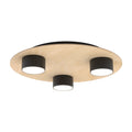 Plafondlamp gepoedercoat staal Scandinavisch Pixo 3 zwart, met 3 fittingen, voor woonkamer, slaapkamer en kantoor