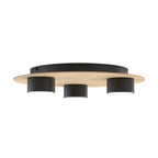 Plafondlamp gepoedercoat staal Scandinavisch Pixo 3 zwart, met 3 fittingen, voor woonkamer, slaapkamer en kantoor